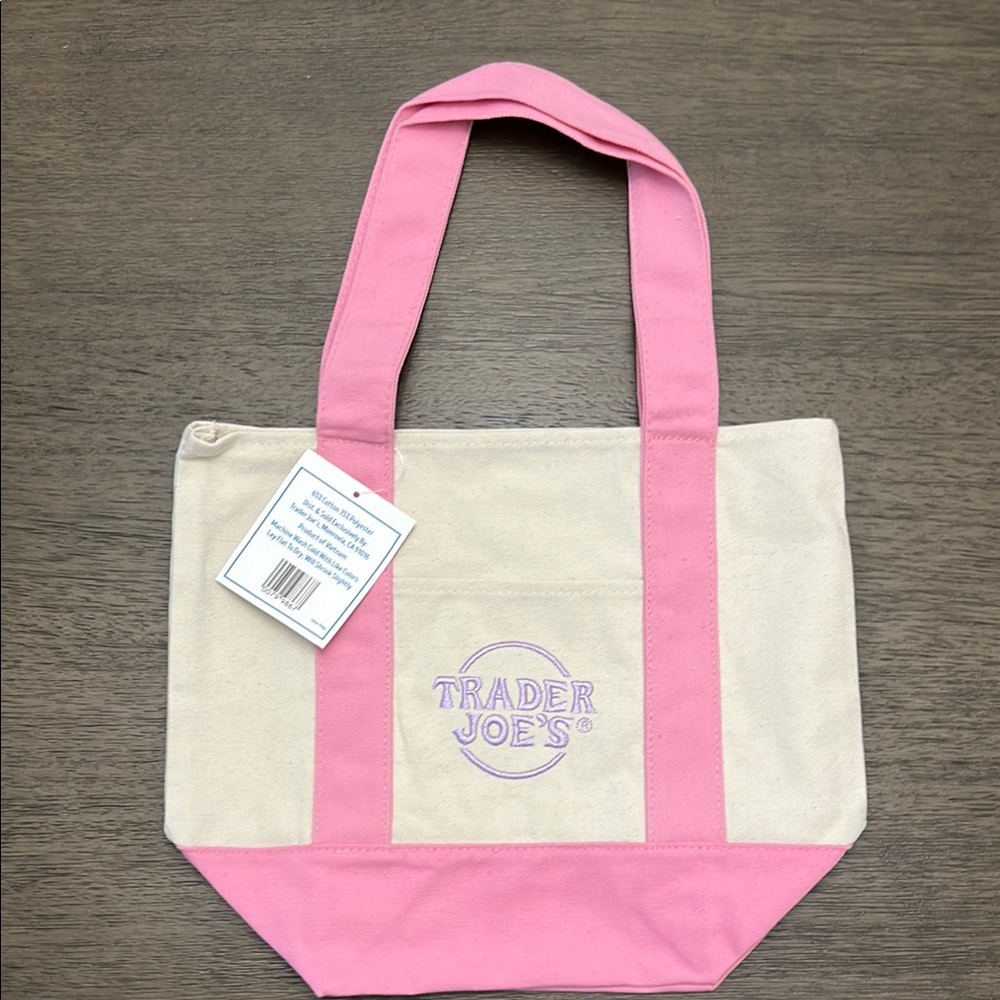 Trader Joe’s Mini Canvas Tote - Pink